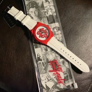 Guess red lip watch 18mm